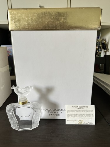 Lalique deux paons flacon - paons,