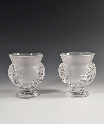 Lalique paire vases en - paire,