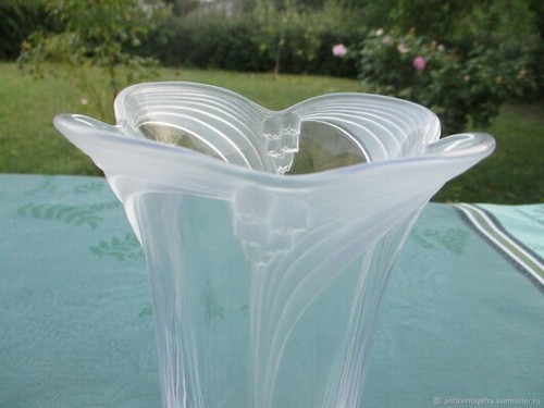 Vase muguets ancien - muguets, cristal