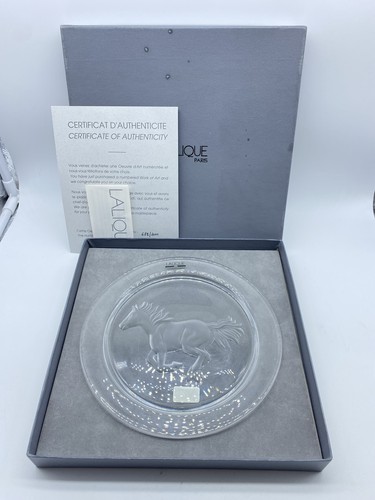 Lalique piatto con - piatto, cavallo