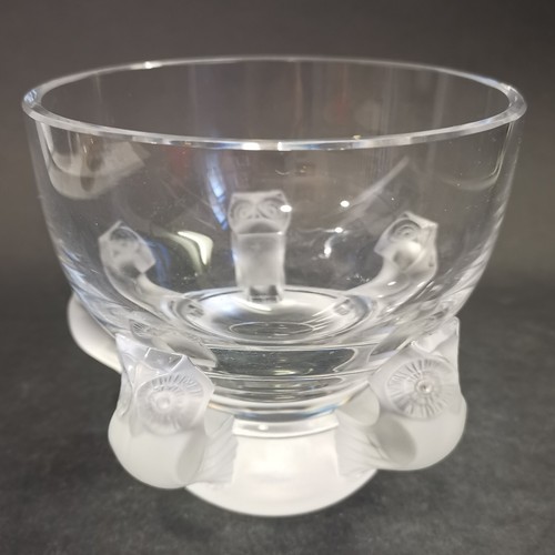 Lalique vase cristal en - lalique,, cristal,