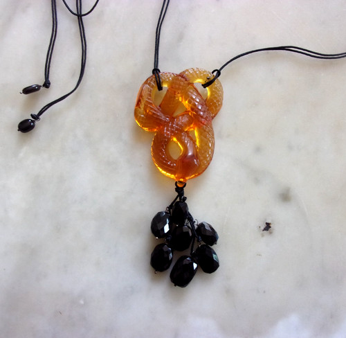 Serpent collier cristal - en,